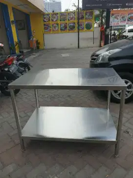 Meja Stainles 2 Susun Uk.P.110xL.70xT.80 cm