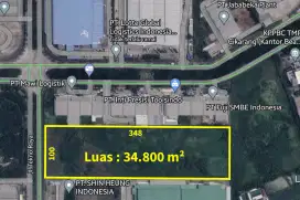 Dijual Kavling 3,4ha di Kawasan Industri Jababeka Cikarang dkt MM2100