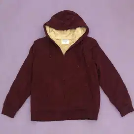 Zipphoodie sherpa marron