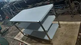 Meja Stainless Steel 3 Tingkat
