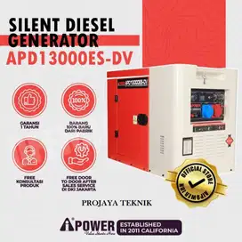 SILENT DIESEL GENERATOR APD13000ES-DV sedia type dan merk lain murah