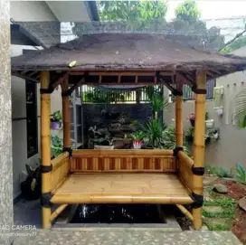 Rumah pagar | saung bambu | saung gajebo
