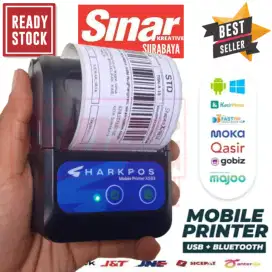 PRINTER BLUETOOTH MINI 58MM CETAK THERMAL RESI LABEL DAN STRUK KASIR
