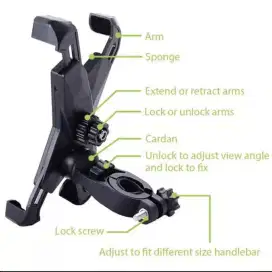 Holder HP, Tempat HP di stang sepeda, motor kualitas bagus