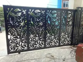 Pintu cutting laser bebas motif