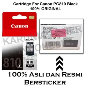 Cartridge Canon PG-810 Black, Baru, 100% Asli