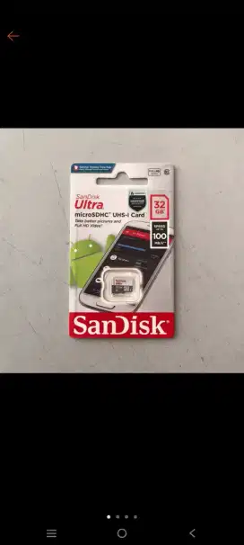 Micro SD SANDISK 32GB 100MBP/s  QUNR