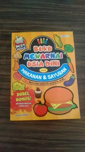 Buku mewarnai Anak tema makanan