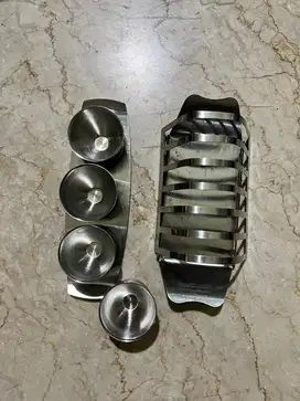 Cetakan kue stainless, tmpt obat, cetakan serbaguna kondisi 100% ok
