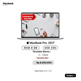 CASBACK! MACBOOK PRO 2017 13 8/256GB