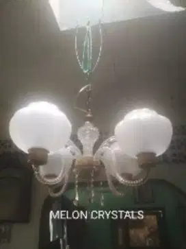 Lampu gantung melon crystal