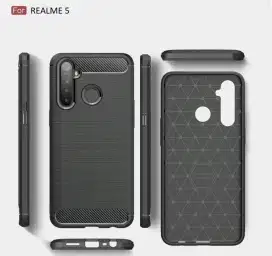 Case ipaky motif carbon realme 5i kondisi new