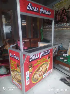 Grobak lipat, meja lipat, booth portable alumunium