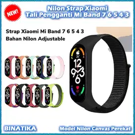 Nilon Strap Xiaomi Smart Band 7 6 5 4 3 Tali Mi Band 7 6 5 4 3 Miband