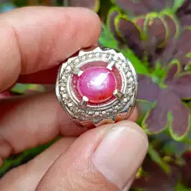 Cincin Batu Permata Natural STAR RUBY Asli