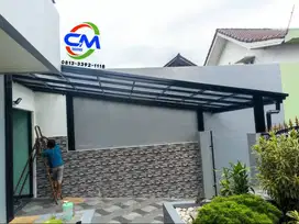 KANOPI BESI HOLLOW GALVANIS ATAP HALAMAN RUMAH