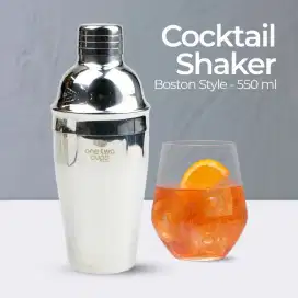 One two cup cocktrail shaker bartender