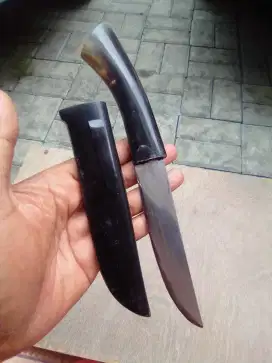 Pisau full Tanduk hitam bilah per Willis 13 cm