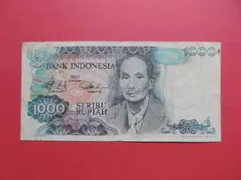 Uang Kuno Kertas Rp 1000 Tahun 1987 Dr. Soetomo