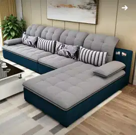 Sofa Terbaru L shape jumbo minimalis ruang tamu keluarga