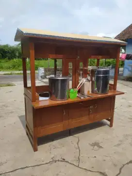 Gerobak Mie Ayam Bakso Mahoni Paket Lengkap