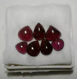 Sepaket 7 pcs Batu Red Garnet