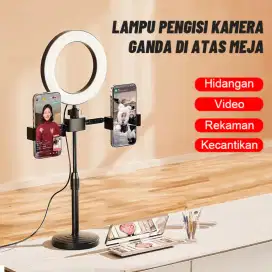 LAMPU HOLDER KAMERA HP LIVE STREAMING RING LIGHT & TRIPOD