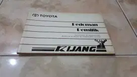 Buku manual pedoman kendaraan Toyota Kijang kotak th 1988