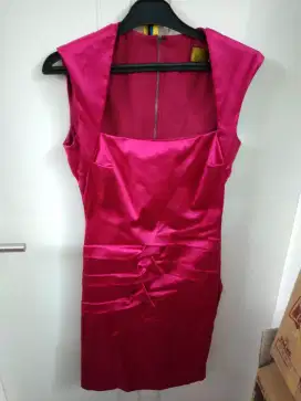 dress street warna hitam bergaris, tanpa lengan merah, hijau n pink(4)