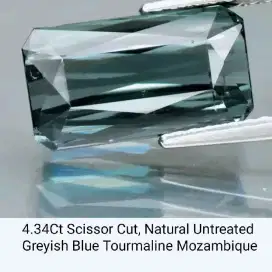 Natural Blue Tourmaline 4.34 Carats Memo Notreated Loose Stone