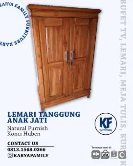 lemari kost / tanggung pintu 2 Jati