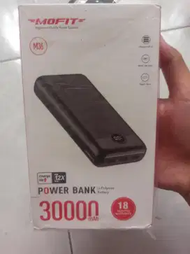 Powerbank Mofit kapasitas 30.000 Mah. Ada persentase LED! BARU! SEGEL!