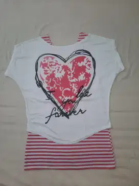 2 in 1 Dress Salur Pink