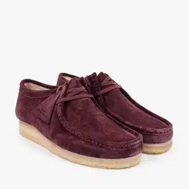 Clarks Wallabee Burgundy Suede Size 43