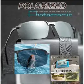 Kacamta polarized fhotocromic memancing paser ikan berkendaraan