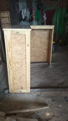 Meja bar L jati Belanda
