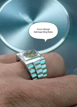 Cincin Titanium batu Kalimaya Ring model Rolex