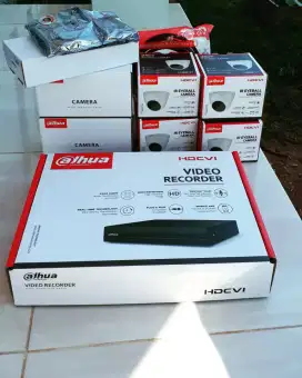 Paket lengkap 4 camera cctv Dahua 2 Mp Gratis pasang Terima beres.