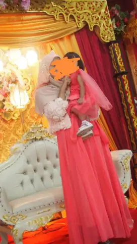 Dress oranye plus balero