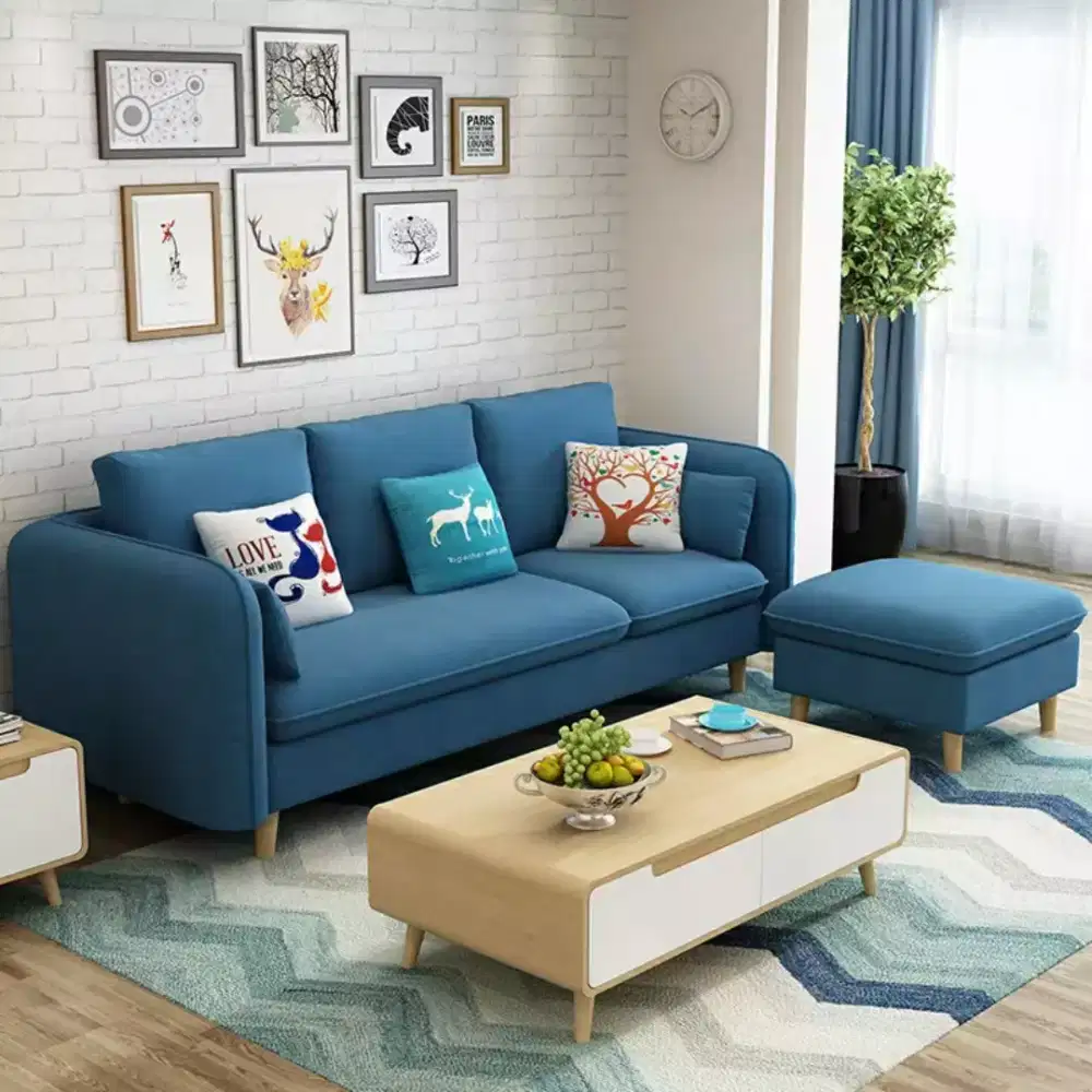 Fullset Sofa Minimalis Mewah L Shape Pemesanan Tanpa DP Free Ongkir