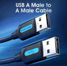 Kabel USB 2.0 Male to Male Untuk Laptop Komputer PC High Speed 1 Meter