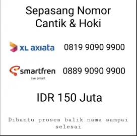 JUAL NOMOR CANTIK XL SMARTFREN / BARTER MOBIL