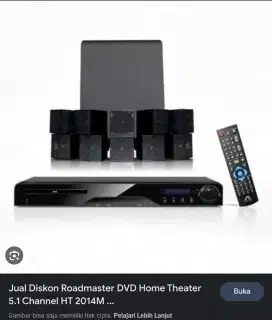 dvd home theater roadmaster 5.1 normal like new jarang dipakai