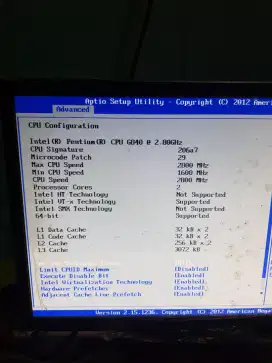 Prosesor pentium G840 2,8Ghz intel 1155 gen 2 h61 B75