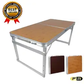 Meja lipat portable / meja lipat koper HPL / meja lipat serbaguna