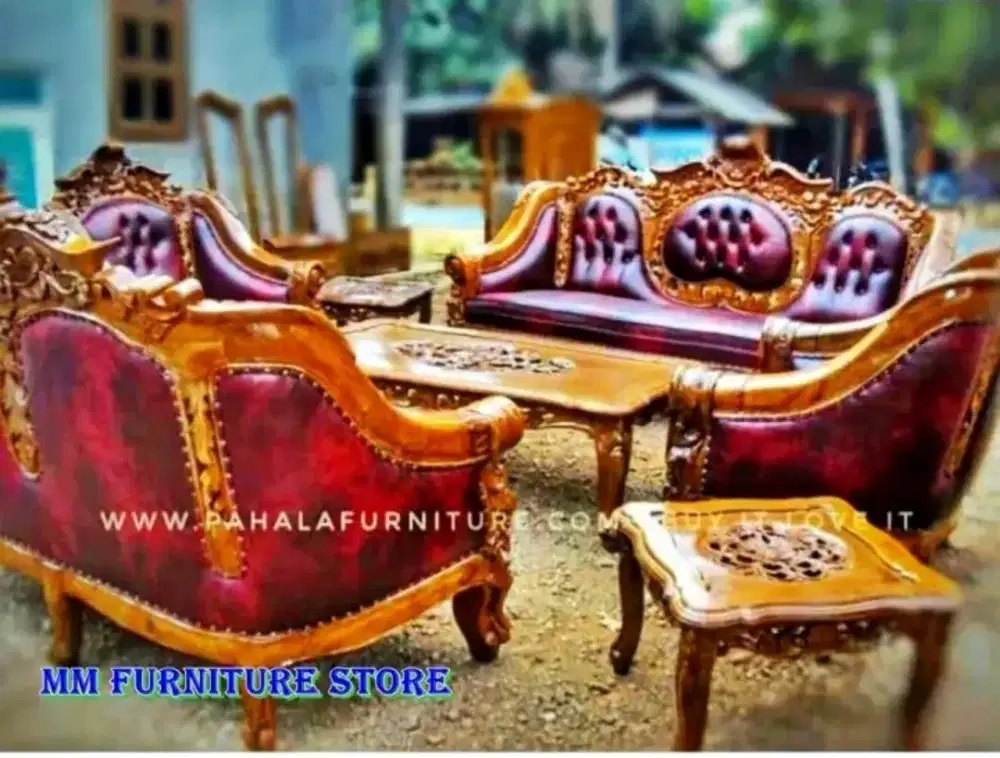 Sofa Monako mewah ukiran Jepara :020
