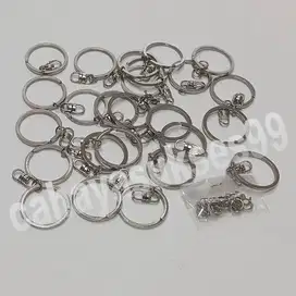 Ring Gantungan Kunci Gepeng Pipih 3,5cm Keychain Ring Bulat Souvenir