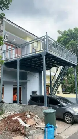 Canopy dak flat Balkon minimalis 20