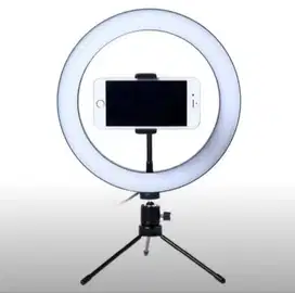 Lacyfans Lampu Halo Ring Light LED Selfie 120 LED 10 Inch Holder RL128