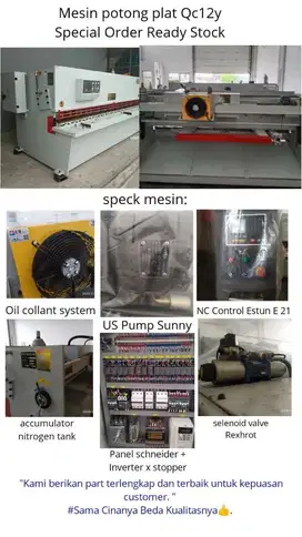 Mesin potong plat / shearing nc ready. Anti isi2 nitrogen.